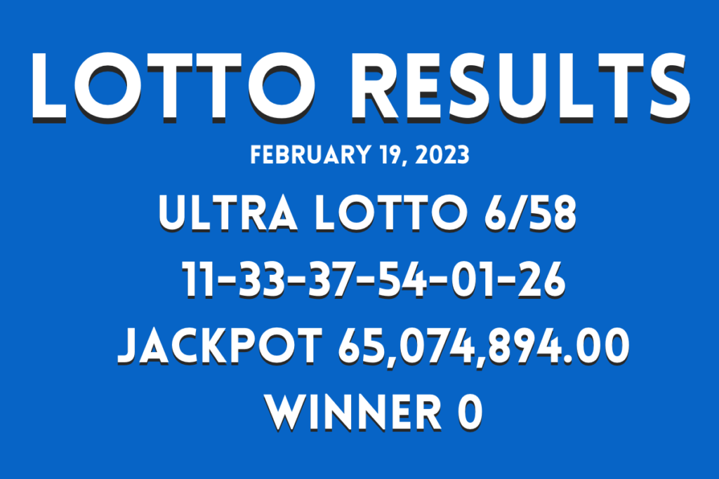Lotto Results February 19, 2023 one winner of superlotto 6/49 63,152,025.00
