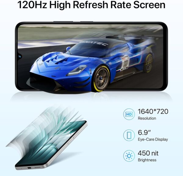 UMIDIGI G100 Unlocked Cell Phone Android 14, 6.9" HD+ 120Hz,Octa-core 12GB +128GB - Image 3