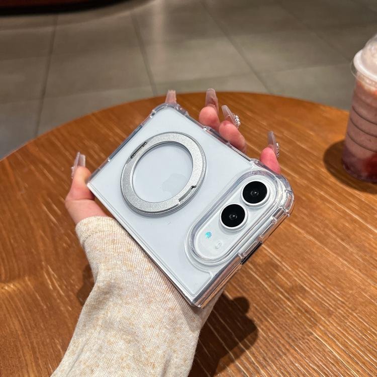 Four Corner Shockproof Space Magnetic Phone Case with 360 Degrees Rotating Holder, For iPhone Duo