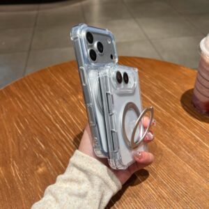 Four Corner Shockproof Space Magnetic Phone Case with 360 Degrees Rotating Holder, For iPhone Duo - Image 4