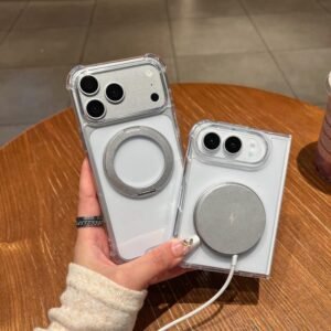 Four Corner Shockproof Space Magnetic Phone Case with 360 Degrees Rotating Holder, For iPhone Duo - Image 6