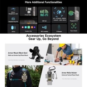 Ulefone Armor 34 Pro+ Projector, 16GB+512GB, Night Vision, IP68/IP69K Rugged Phone, 6.95 inch Android 15 MediaTek Dimensity 7400X Octa Core, Network: 5G, NFC, OTG, Armor 34 Pro+ - Image 26