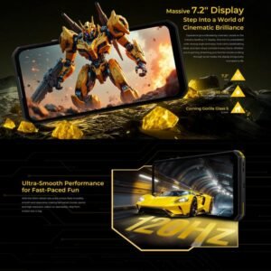 Oukitel WP60 Rugged Phone, 8GB+256GB, Night Vision, 108MP Camera, Side Fingerprint, 7.2 inch Android 15 MediaTek Dimensity 7025 Octa Core, NFC, OTG, Network: 5G, 8GB+256GB - Image 5
