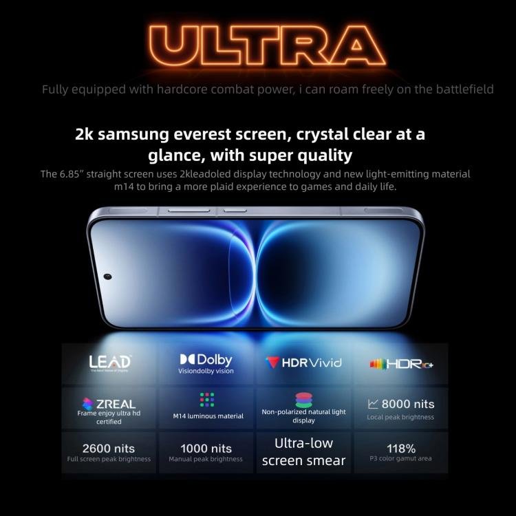vivo iQOO 15 Ultra 24GB+1TB  Ultrasonic 3D Fingerprint,