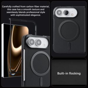 Carbon Fiber MagSafe Faux Leather Phone Case, For iPhone Duo, For iPhone 18 Pro, For iPhone 18 Pro Max, For iPhone 17 Pro Max, For iPhone 17 Pro, For iPhone 17, For iPhone Air, For iPhone 16 Pro Max, For iPhone 16 Pro - Image 4