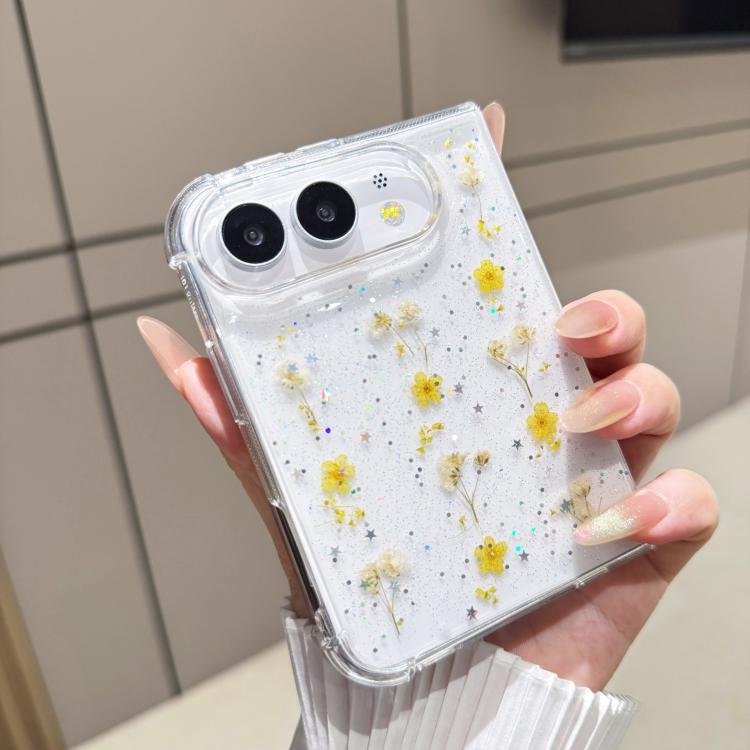 Gypsophila Flowers Pattern TPU Protective Phone Case, For iPhone Duo